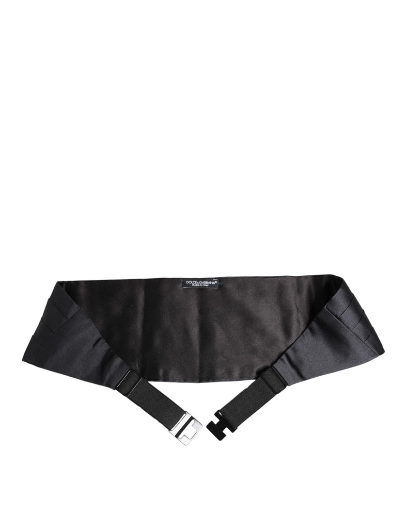 Dolce & Gabbana Dunkelblauer Gürtel aus 100% Seide Taillenkummerbund