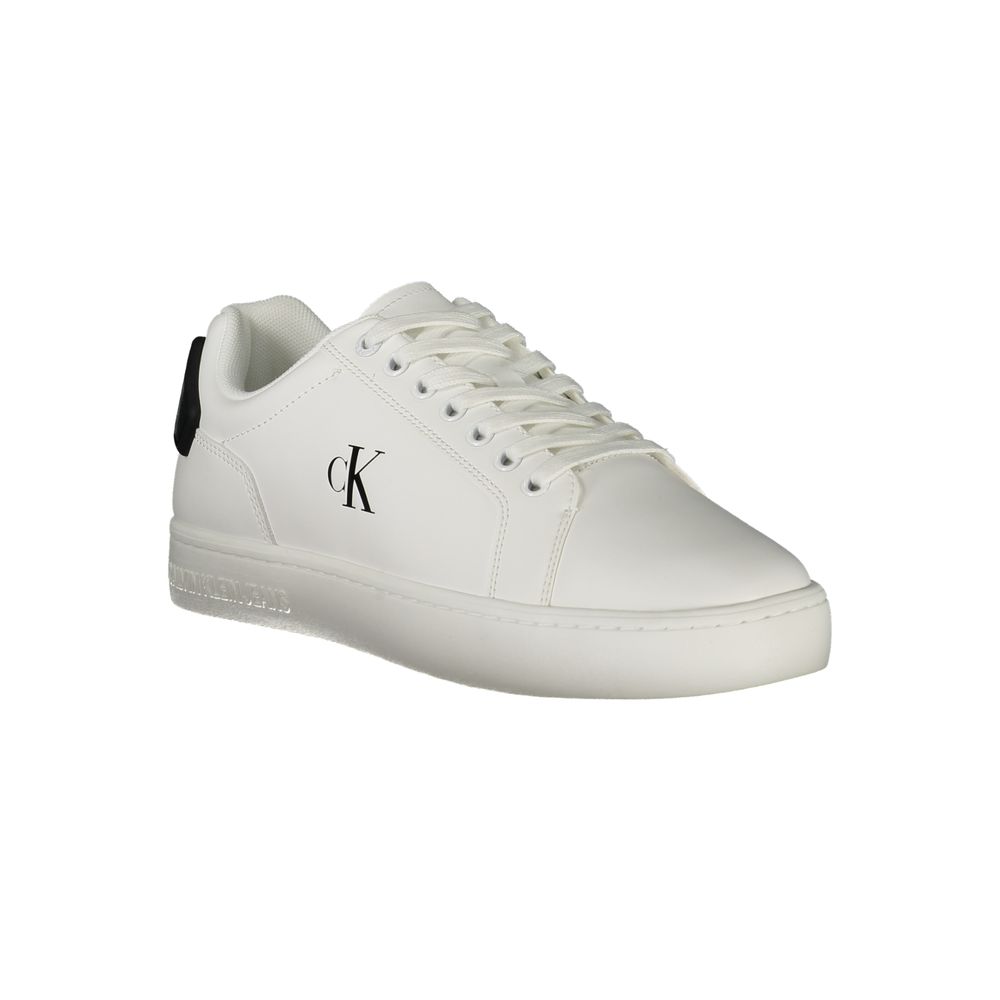 Calvin Klein Men's White Polyurethane Trainers