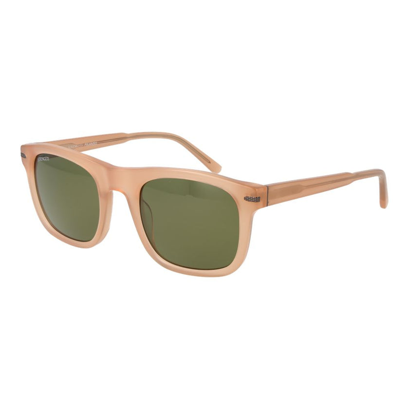 Serengeti-Sonnenbrille aus beigefarbenem Azetat