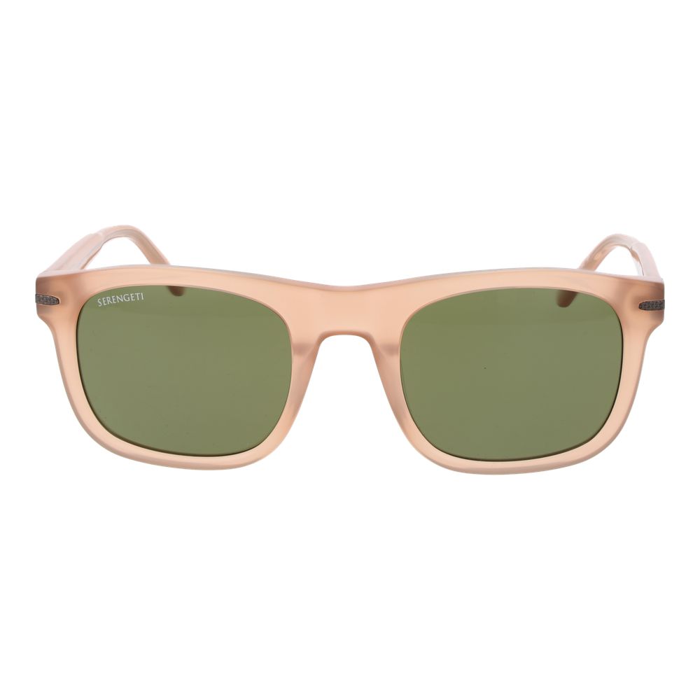 Serengeti-Sonnenbrille aus beigefarbenem Azetat
