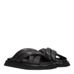 Dolce & Gabbana Schwarze Leder-Slipper