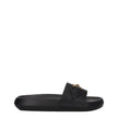 Versace Schwarze Leder-Slipper
