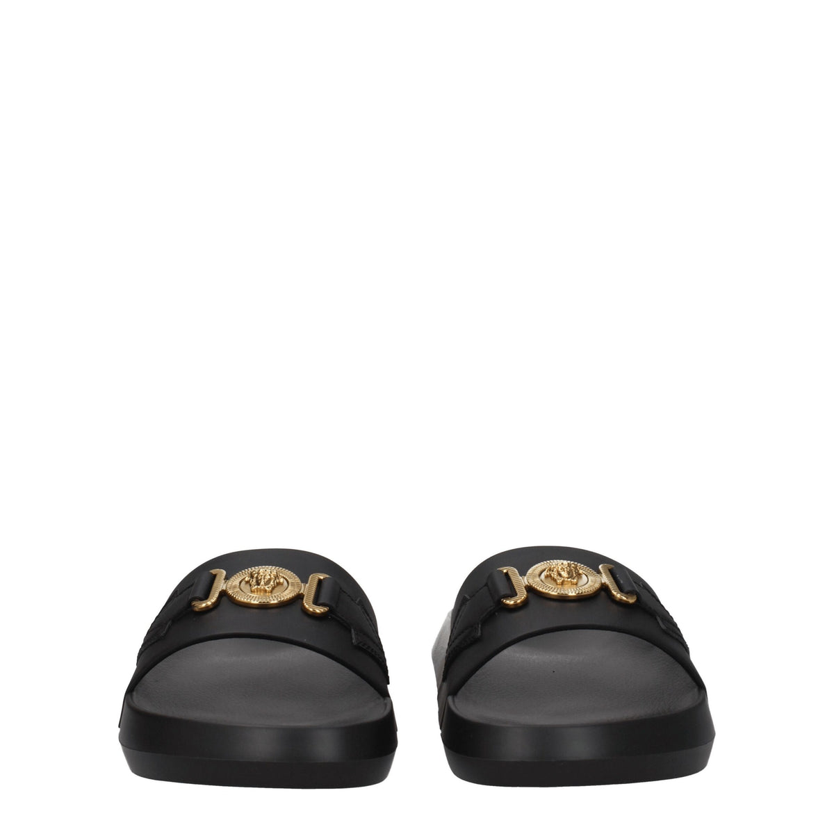 Versace Black Leather Loafers