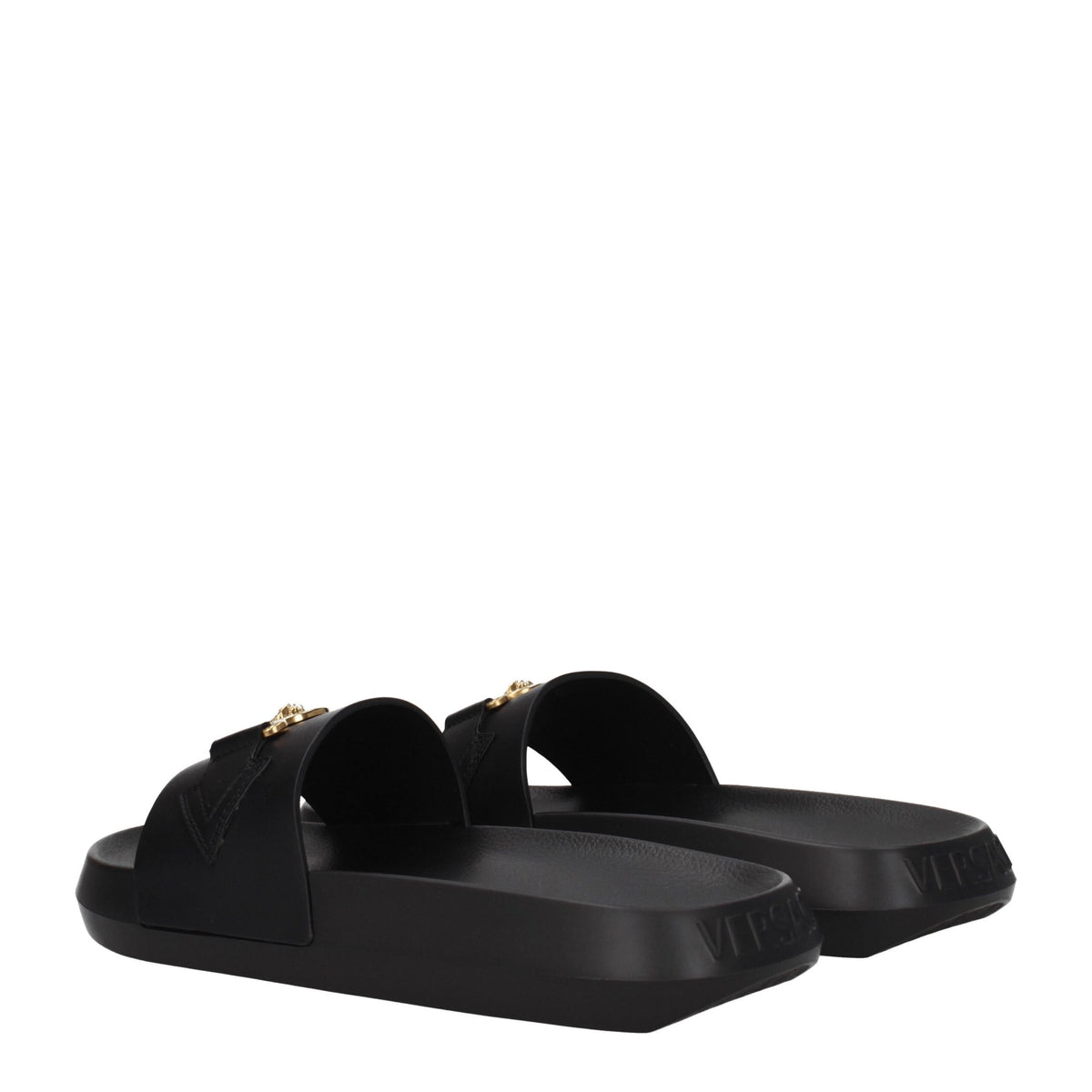 Versace Black Leather Loafers
