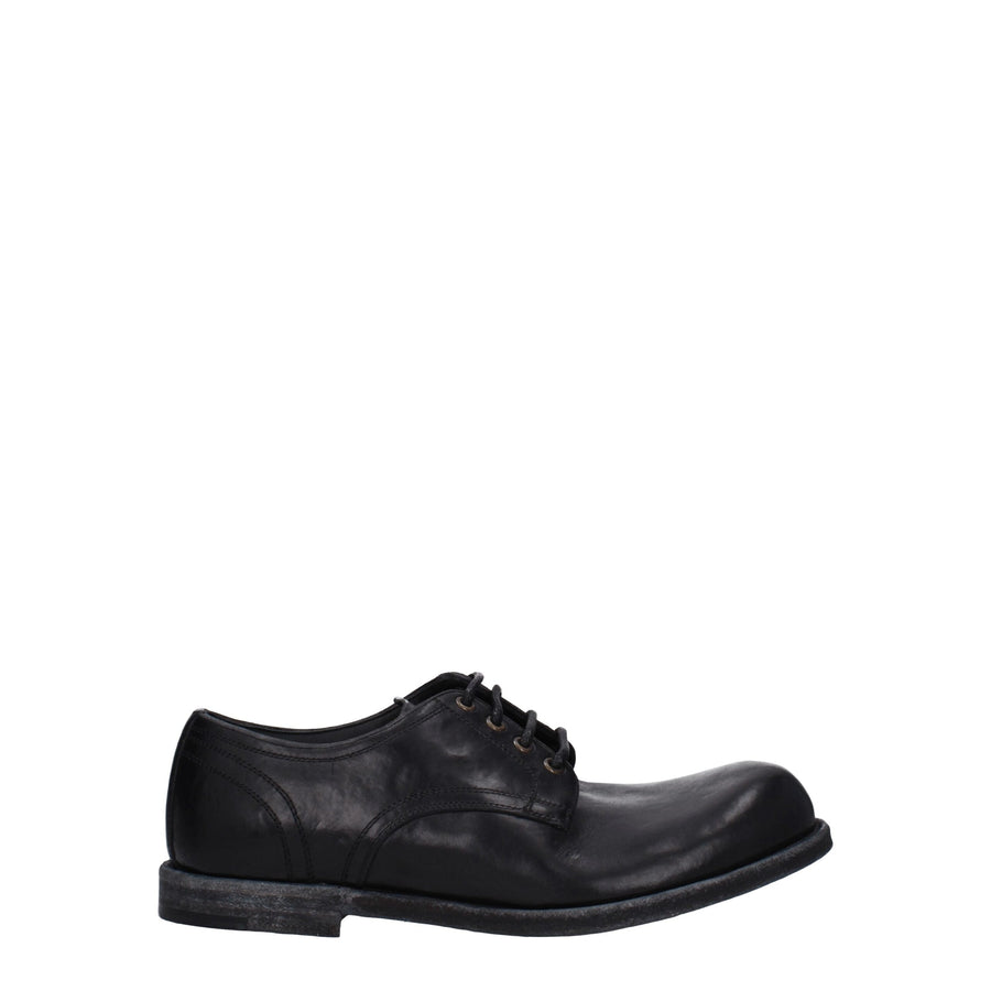 Dolce & Gabbana Black Leather Oxford and Derby Shoes