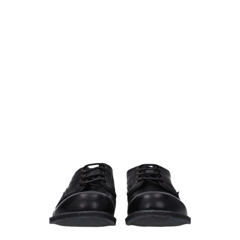 Dolce & Gabbana Schwarze Oxford- und Derby-Schuhe aus Leder