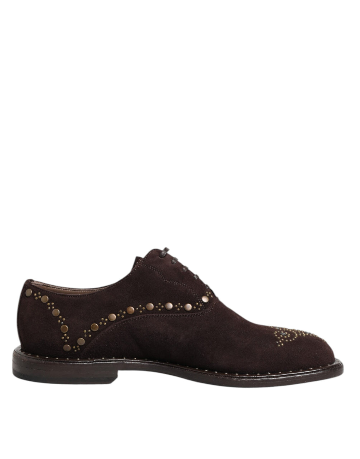 Dolce & Gabbana Brown Velvet Oxford Lace-Up Shoes