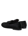 Dolce & Gabbana Schwarz Jacquard Loafers Formal Männer Kleid Schuhe