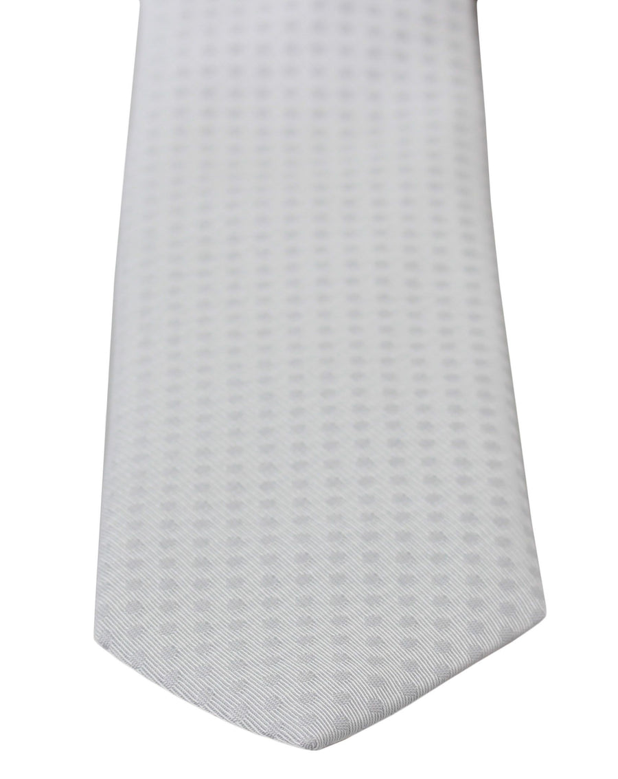 Dolce & Gabbana White Patterned Classic Men's Tie
