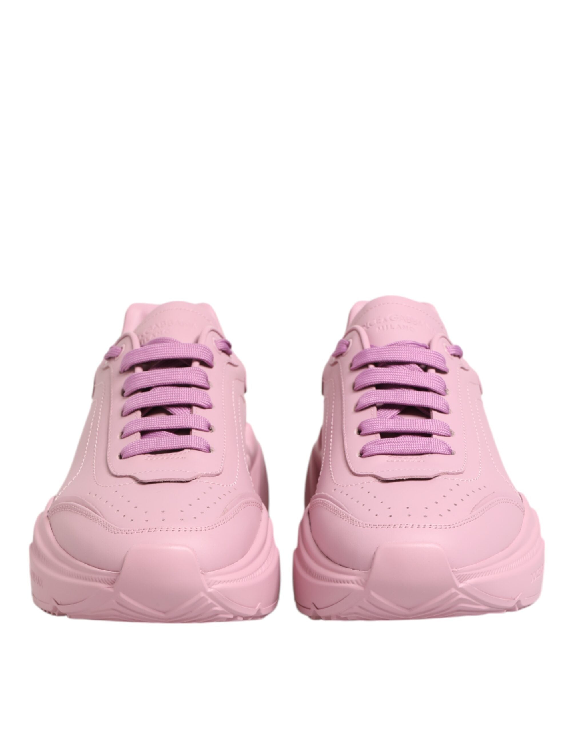 Dolce & Gabbana Rosa Leder Daymaster Low Top Sneakers Schuhe