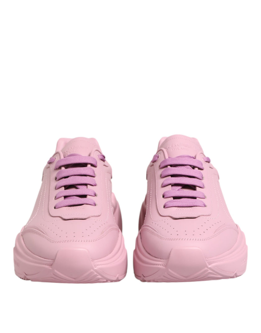 Dolce & Gabbana Rosa Leder Daymaster Low Top Sneakers Schuhe