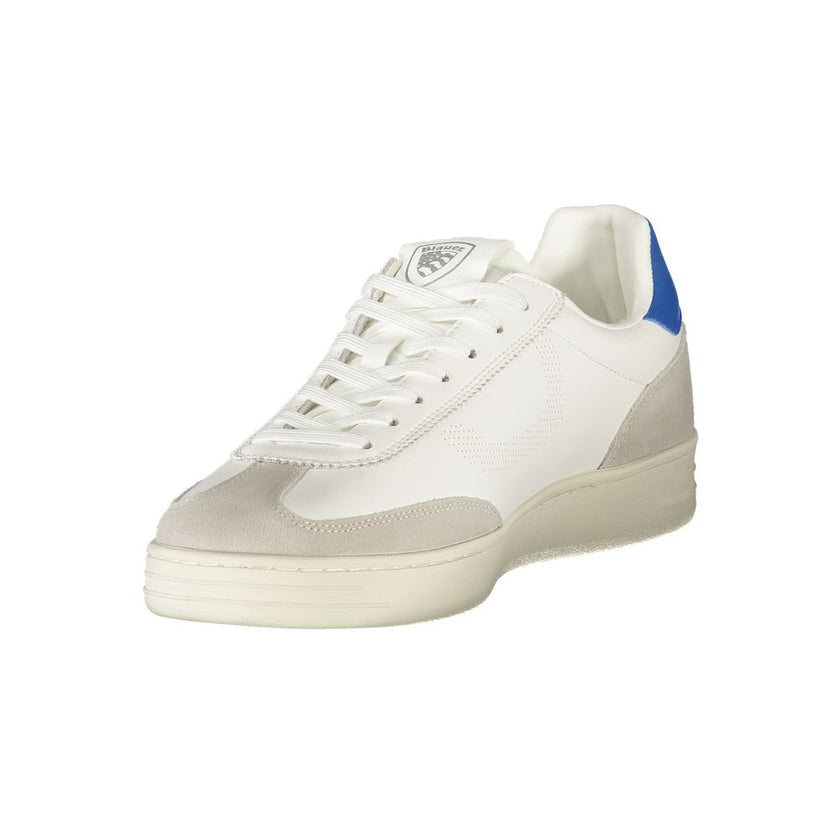 Blauer Herren-Sneaker aus weißem Polyurethan