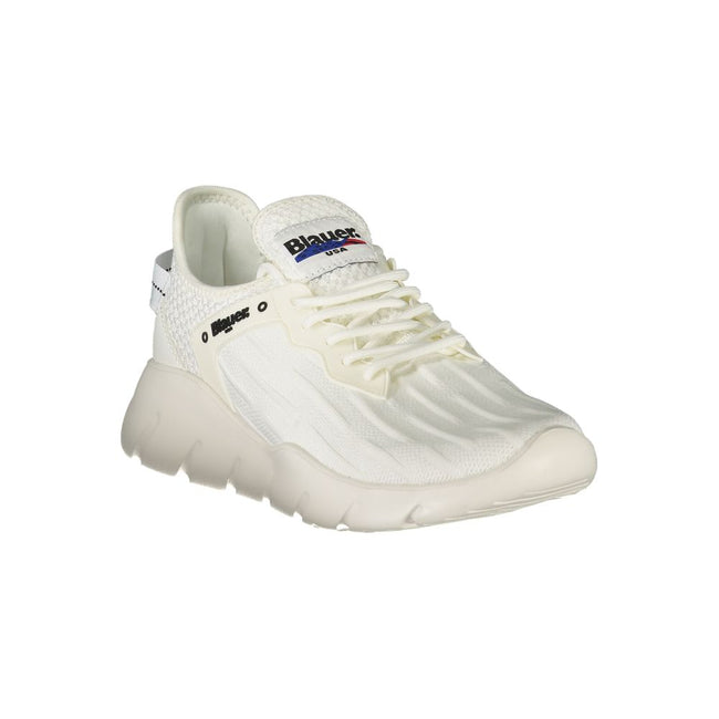 Blauer Weiße Herren-Sneaker aus Polyester