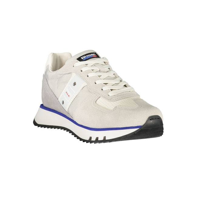 Blauer Graue Sportschuhe aus Polyester