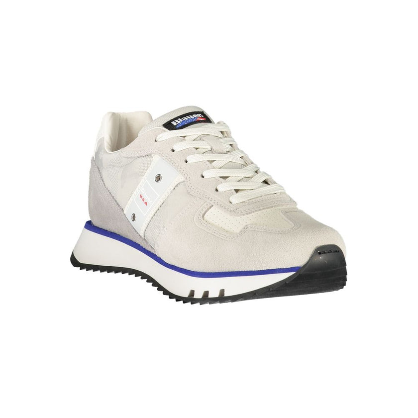 Blauer Graue Sportschuhe aus Polyester