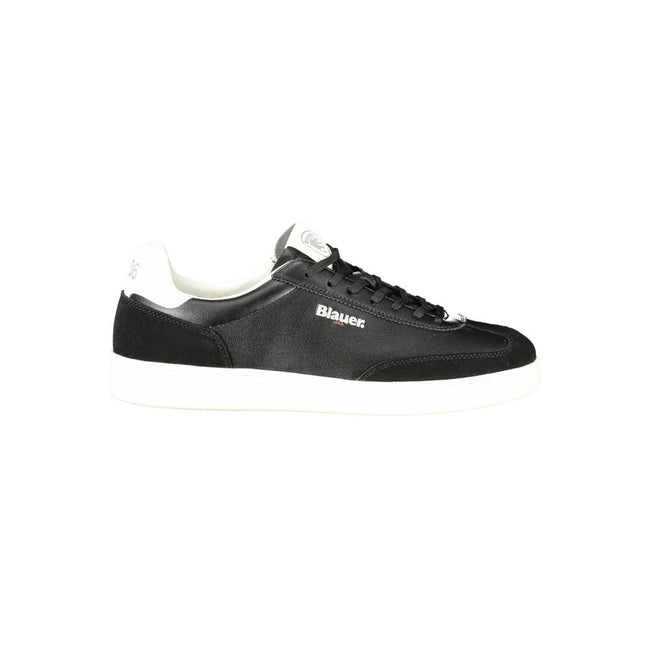 Blauer Schwarze Sportschuhe aus Polyester