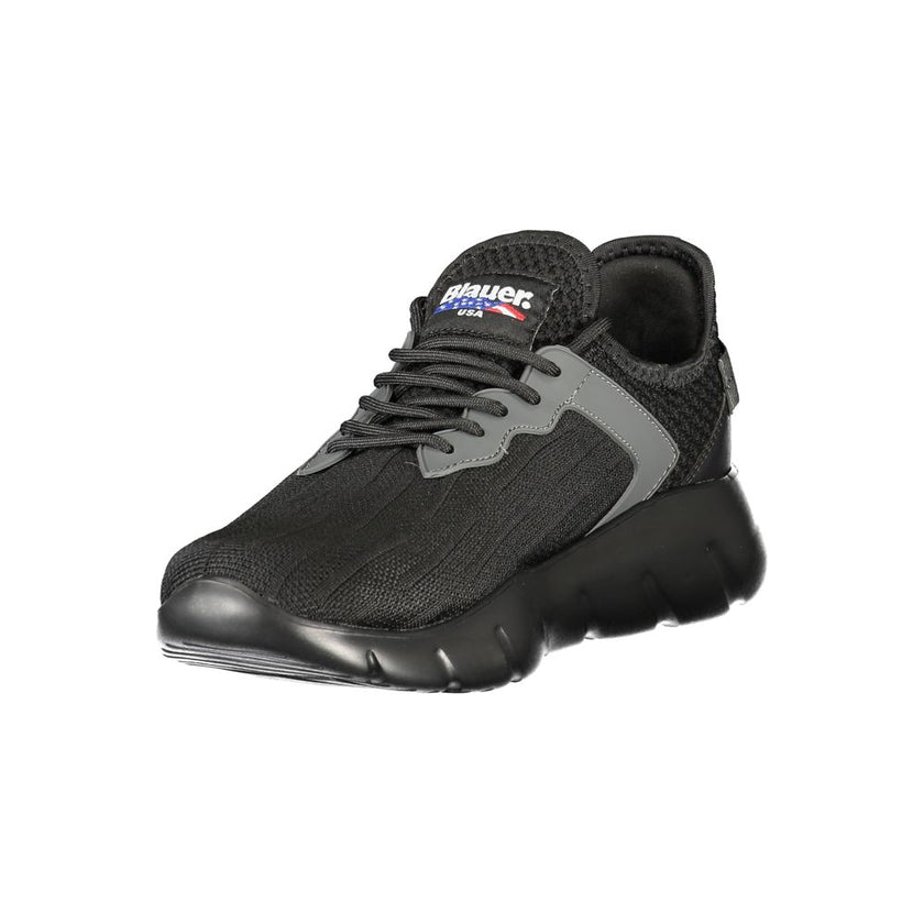 Blauer Schwarzer Herren-Sneaker aus Polyester