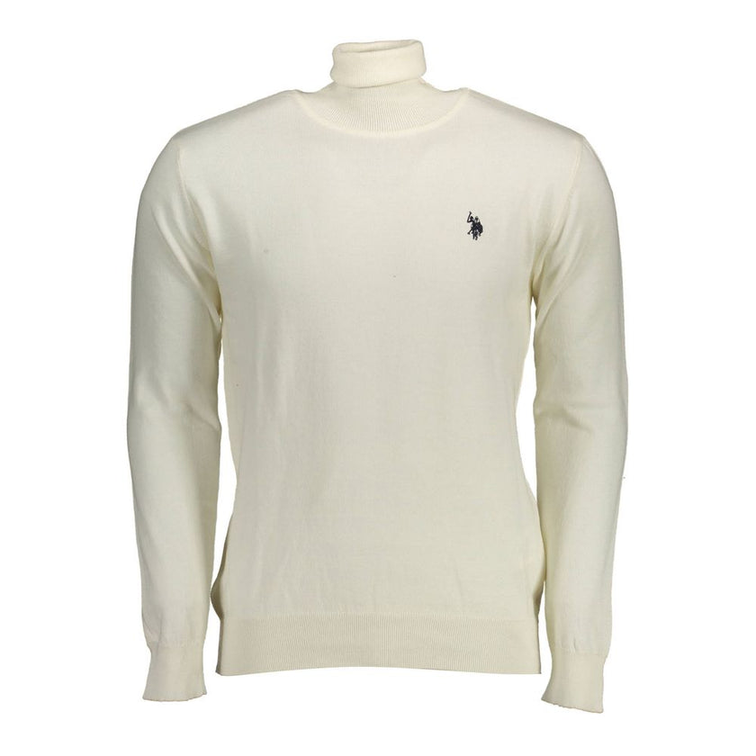 U.S. POLO ASSN. Weißer Herren-Pullover aus Baumwolle