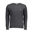 U.S. POLO ASSN. Schwarzes Baumwollhemd für Herren