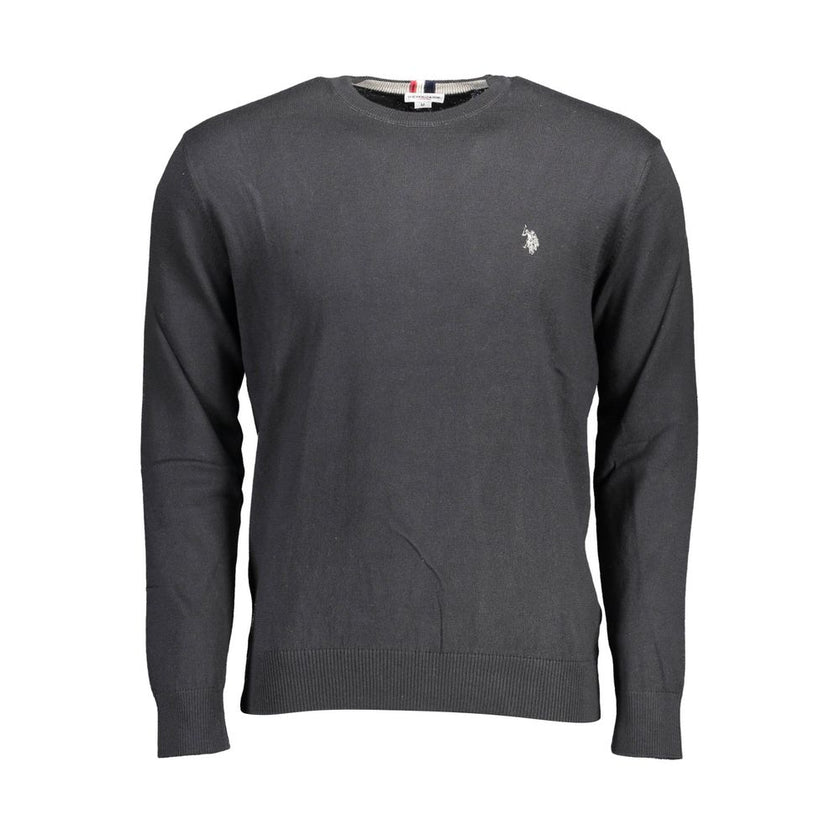 U.S. POLO ASSN. Schwarzes Baumwollhemd für Herren