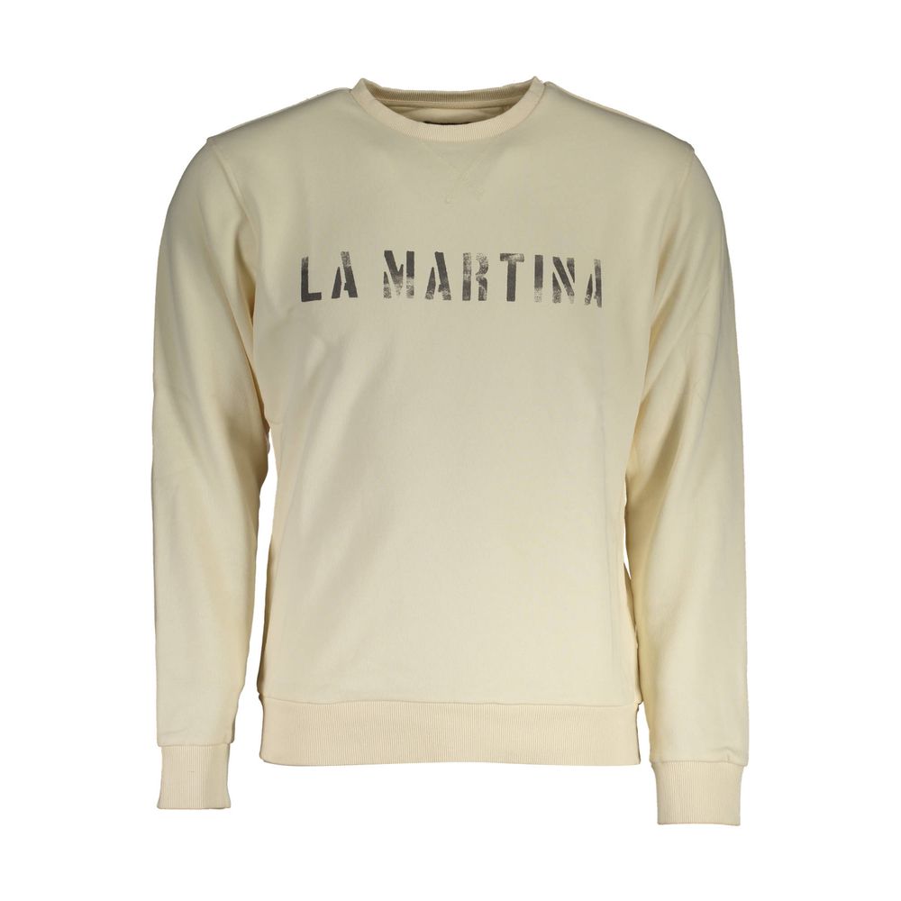 La Martina Bianco Baumwoll-Sweatshirt für Herren