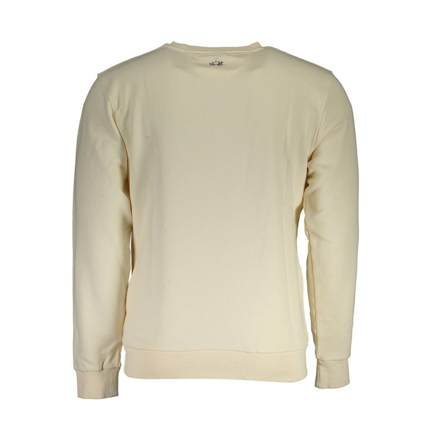 La Martina Bianco Baumwoll-Sweatshirt für Herren