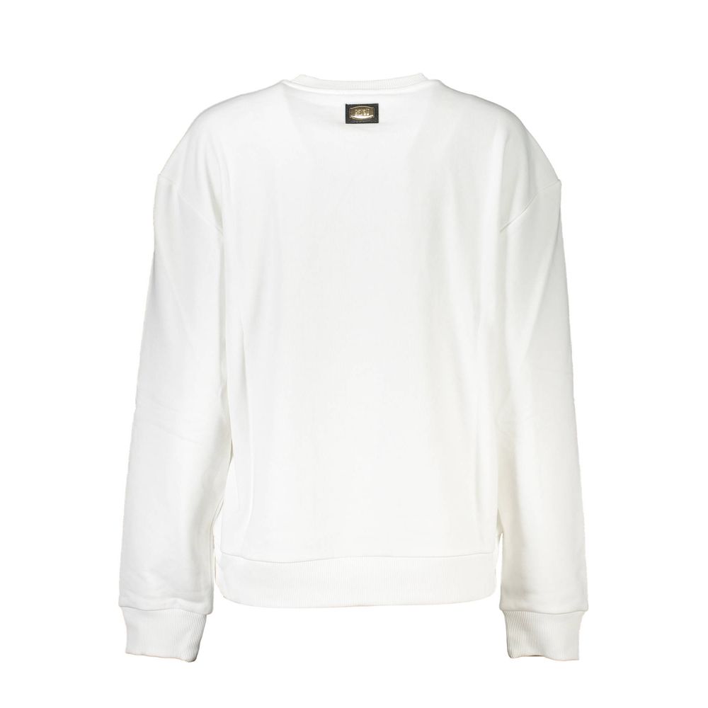 Cavalli Class Bianco Baumwoll-Sweatshirt für Damen