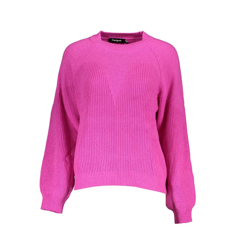 Desigual women's pink polyester sweater