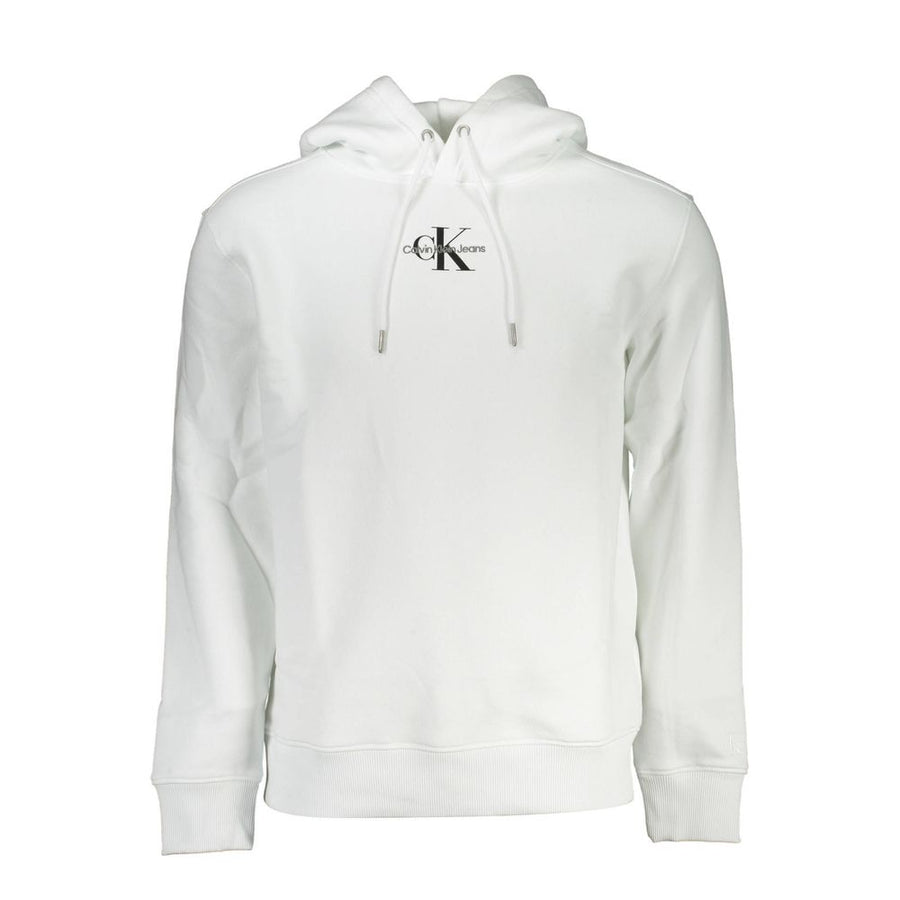 Calvin Klein Weißes Herren-Sweatshirt aus Baumwolle