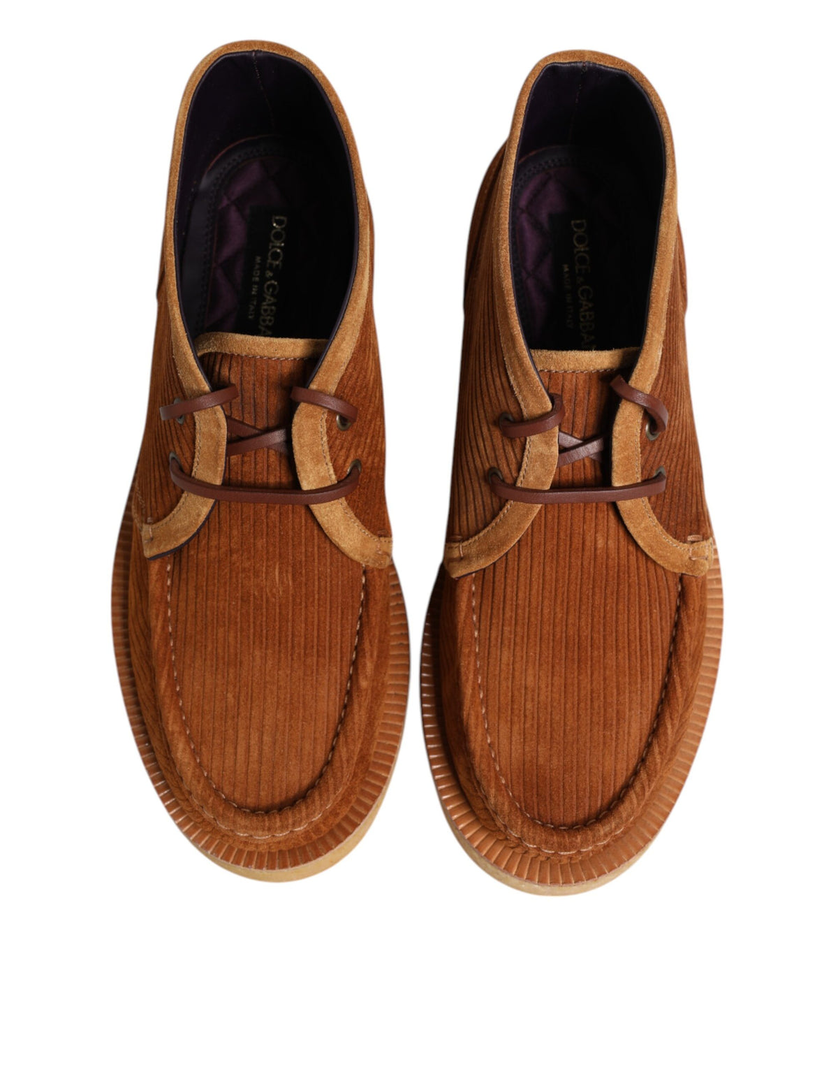 Dolce & Gabbana Brown Suede Nubuck Desert Boots Shoes