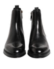 Dolce & Gabbana Schwarze Chelsea-Stiefel aus Leder, wadenhoch
