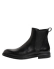 Dolce & Gabbana Schwarze Chelsea-Stiefel aus Leder, wadenhoch
