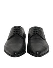 Dolce & Gabbana Schwarze Exotische Leder Schnürschuhe Derby