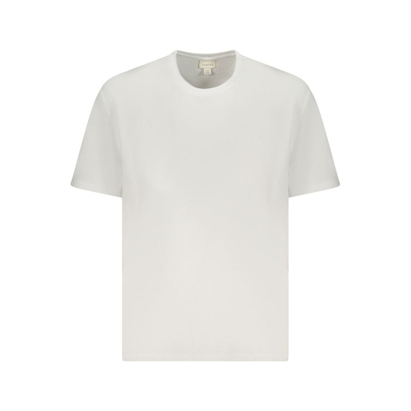 Calvin Klein Weißes Herren-T-Shirt aus Baumwolle