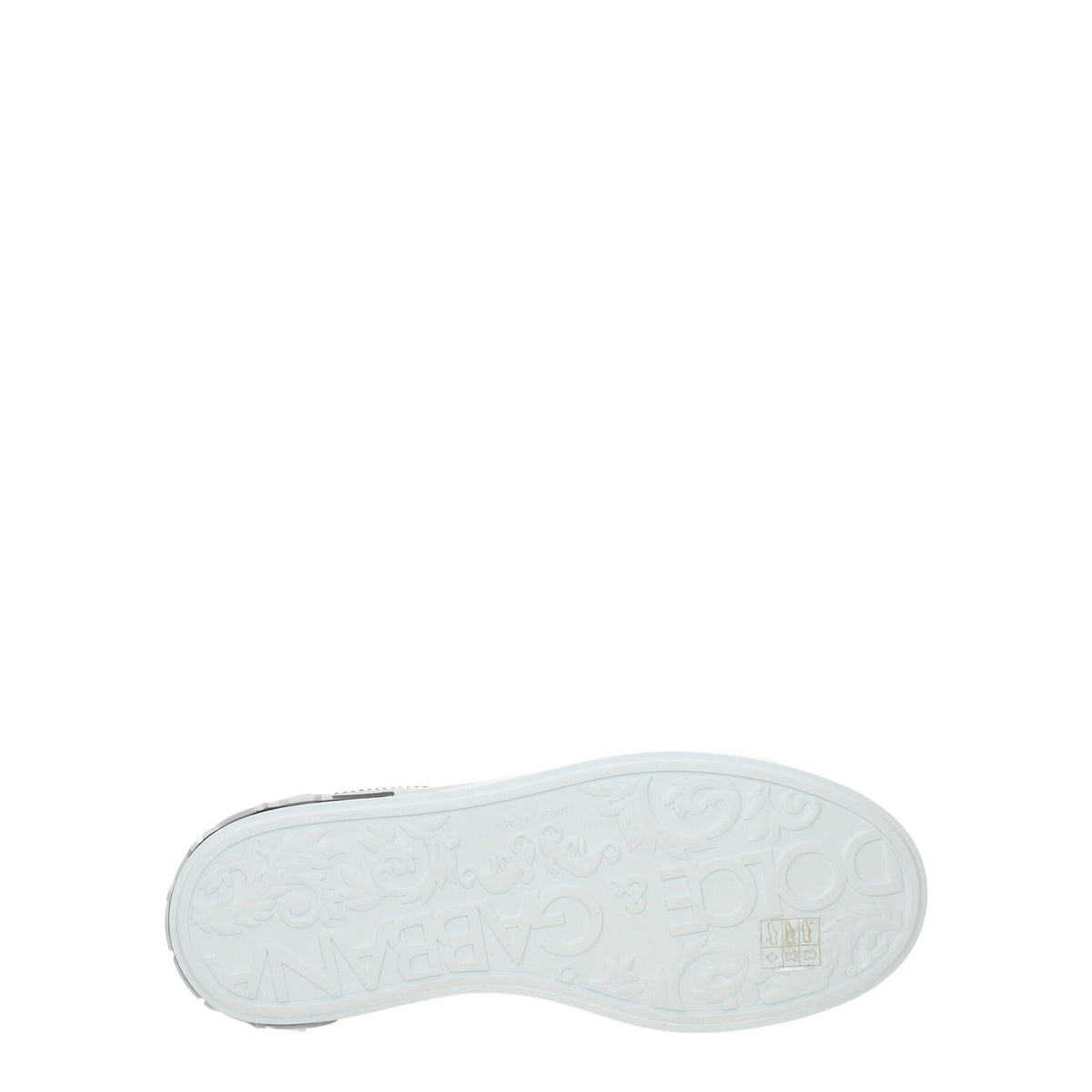 Dolce & Gabbana White Leather Low-Top Sneakers