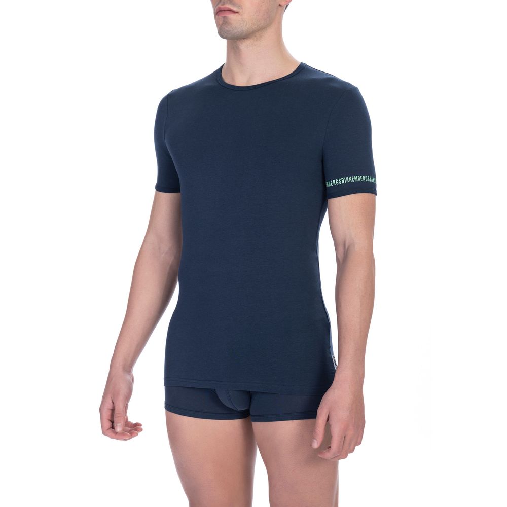 Bikkembergs Herren Doppelpack T-Shirt aus schwarzer Baumwolle