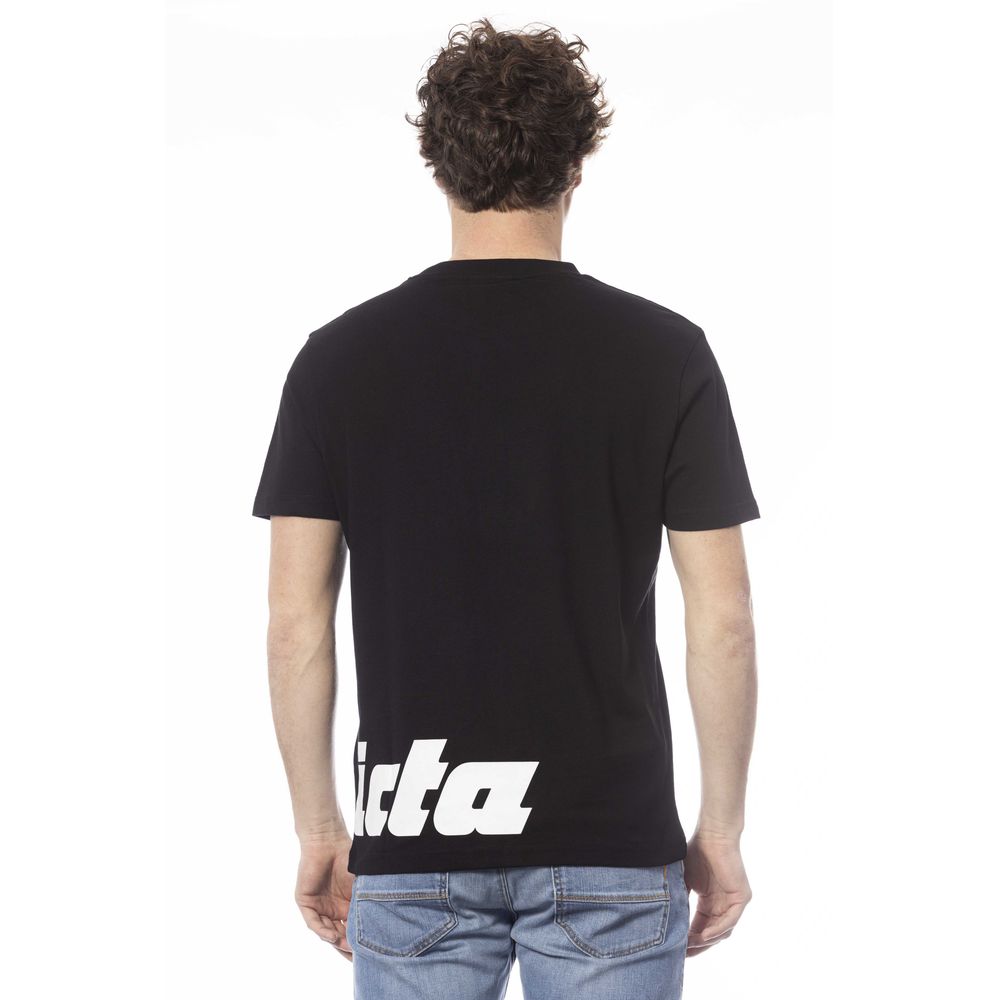 Invicta Herren T-Shirt aus schwarzer Baumwolle