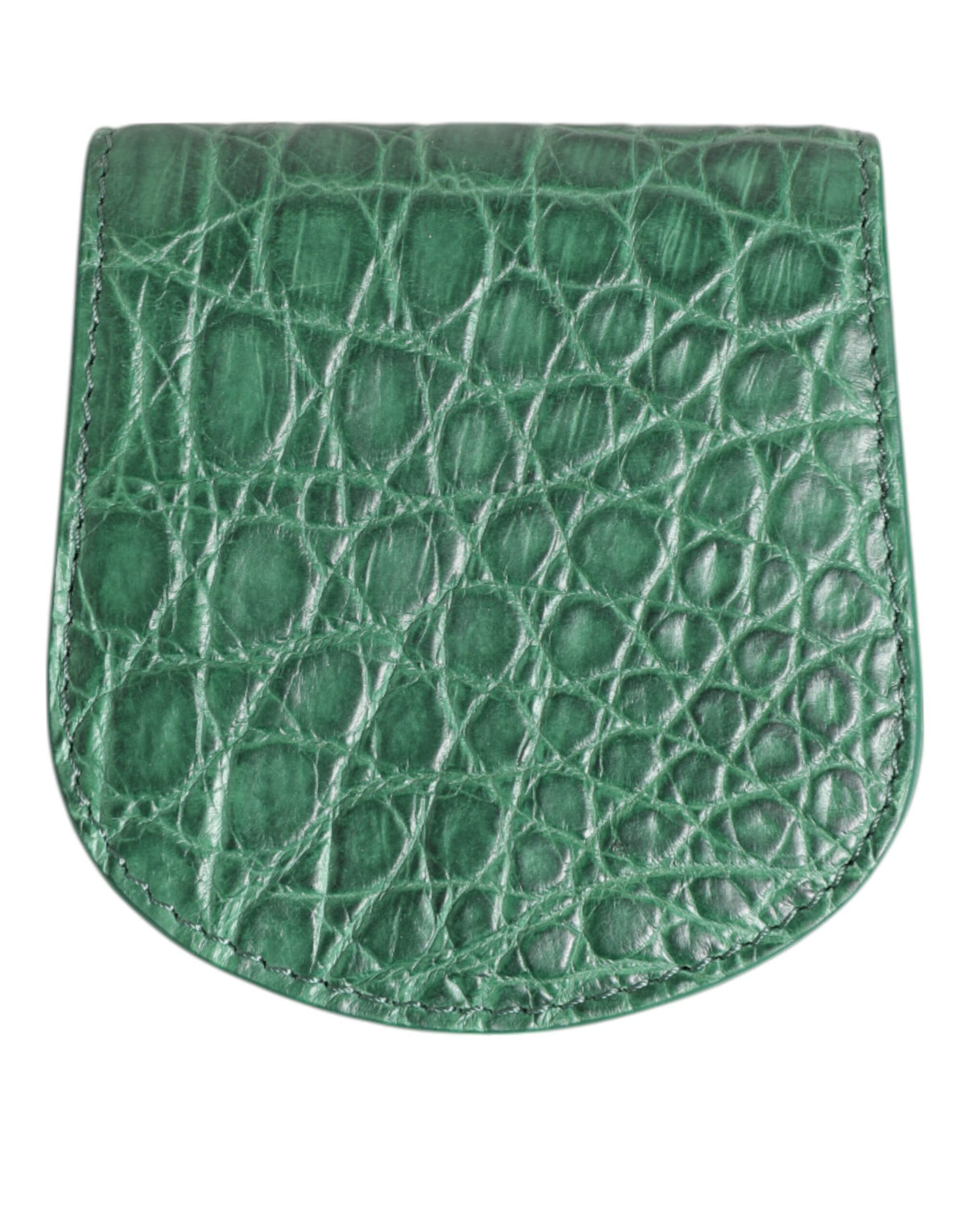 Dolce & Gabbana Green Exotic Skin Coin Condom Case Holder Pouch Wallet
