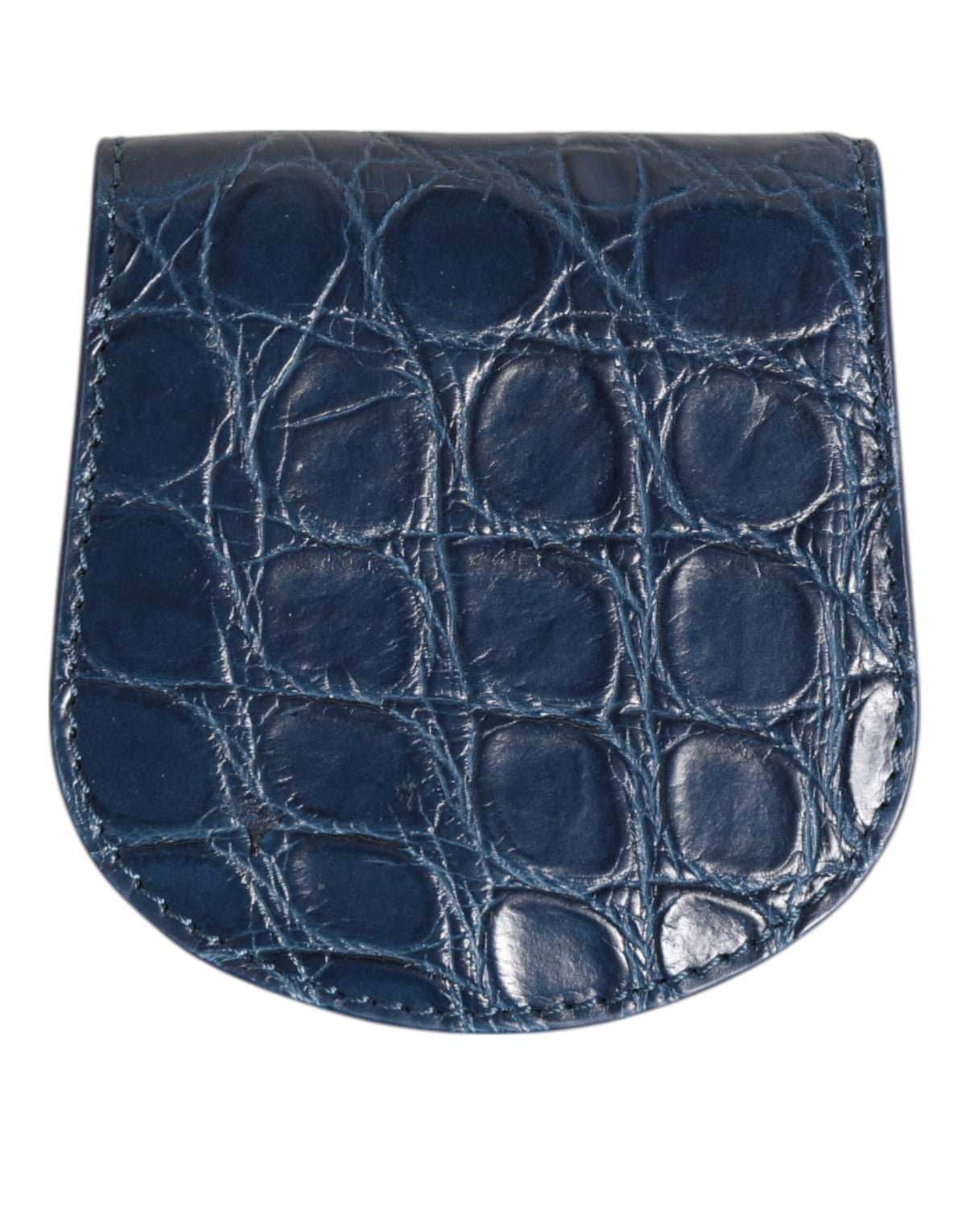 Dolce & Gabbana Blue Exotic Skin Coin Condom Case Holder Pouch Wallet