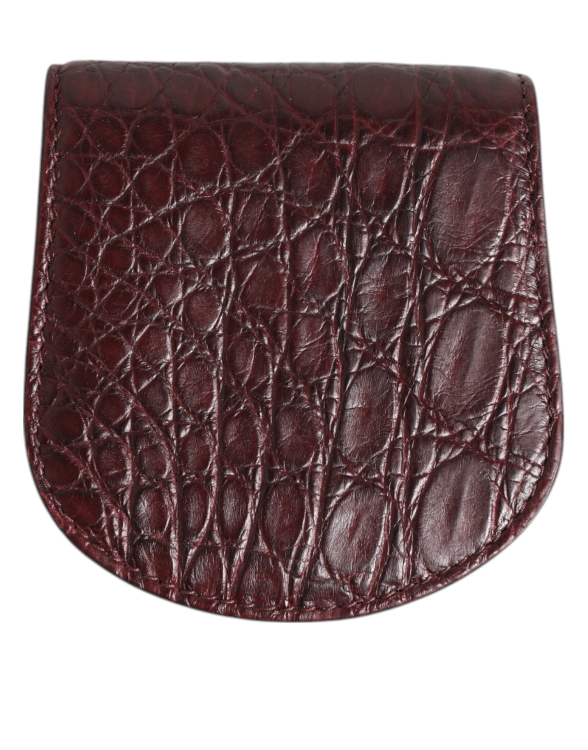 Dolce & Gabbana Burgunder Exotische Haut Münze Kondom Fall Halter Tasche Brieftasche