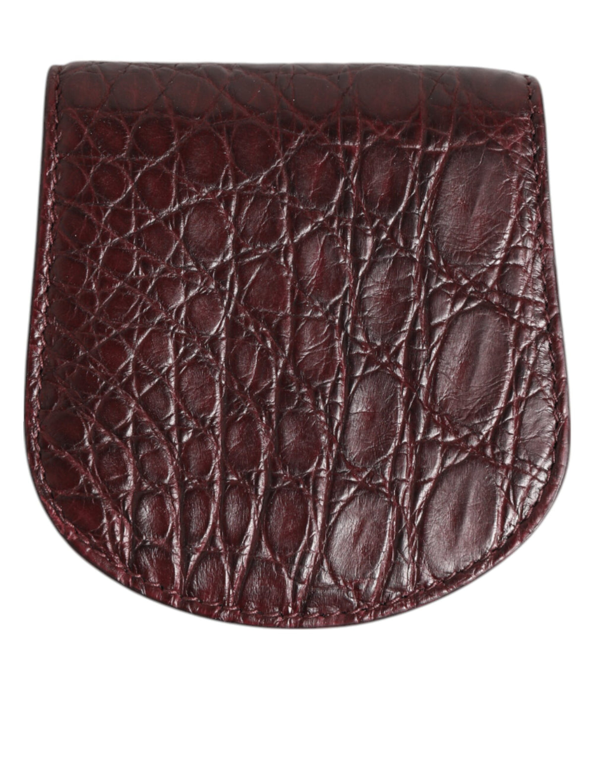 Dolce & Gabbana Burgundy Exotic Skin Coin Condom Case Holder Pouch Wallet