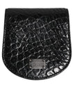Dolce & Gabbana Schwarze Geldbörse aus exotischer Haut, Kondomhülle, Halter, Tasche, Portemonnaie