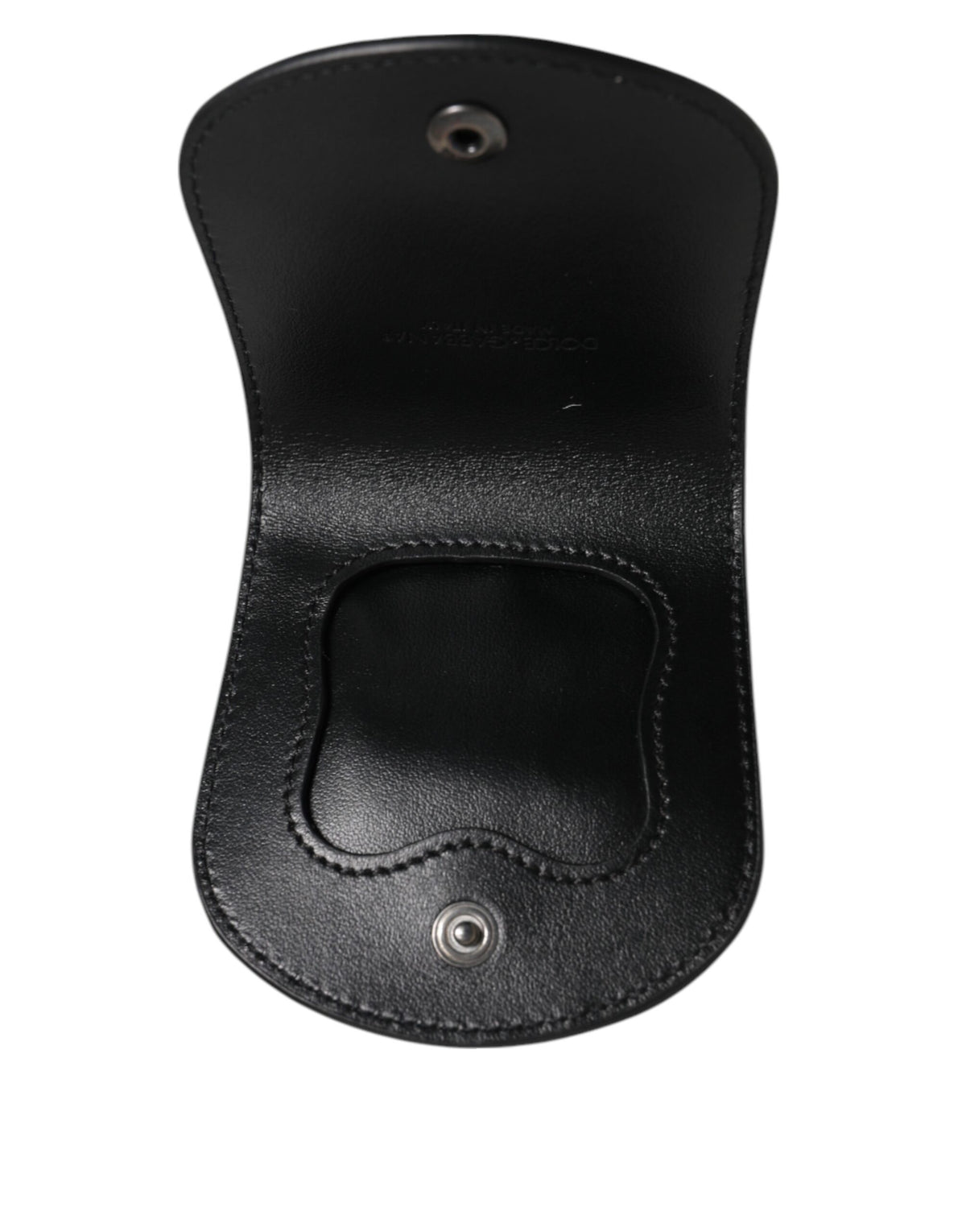 Dolce & Gabbana Black Exotic Skin Coin Condom Case Holder Pouch Wallet