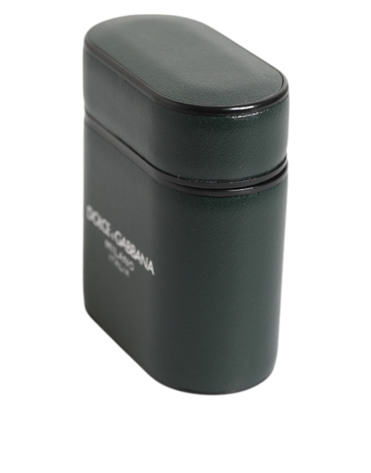 Dolce & Gabbana Black Leather Logo Print Flip Case Men's Airpods Case