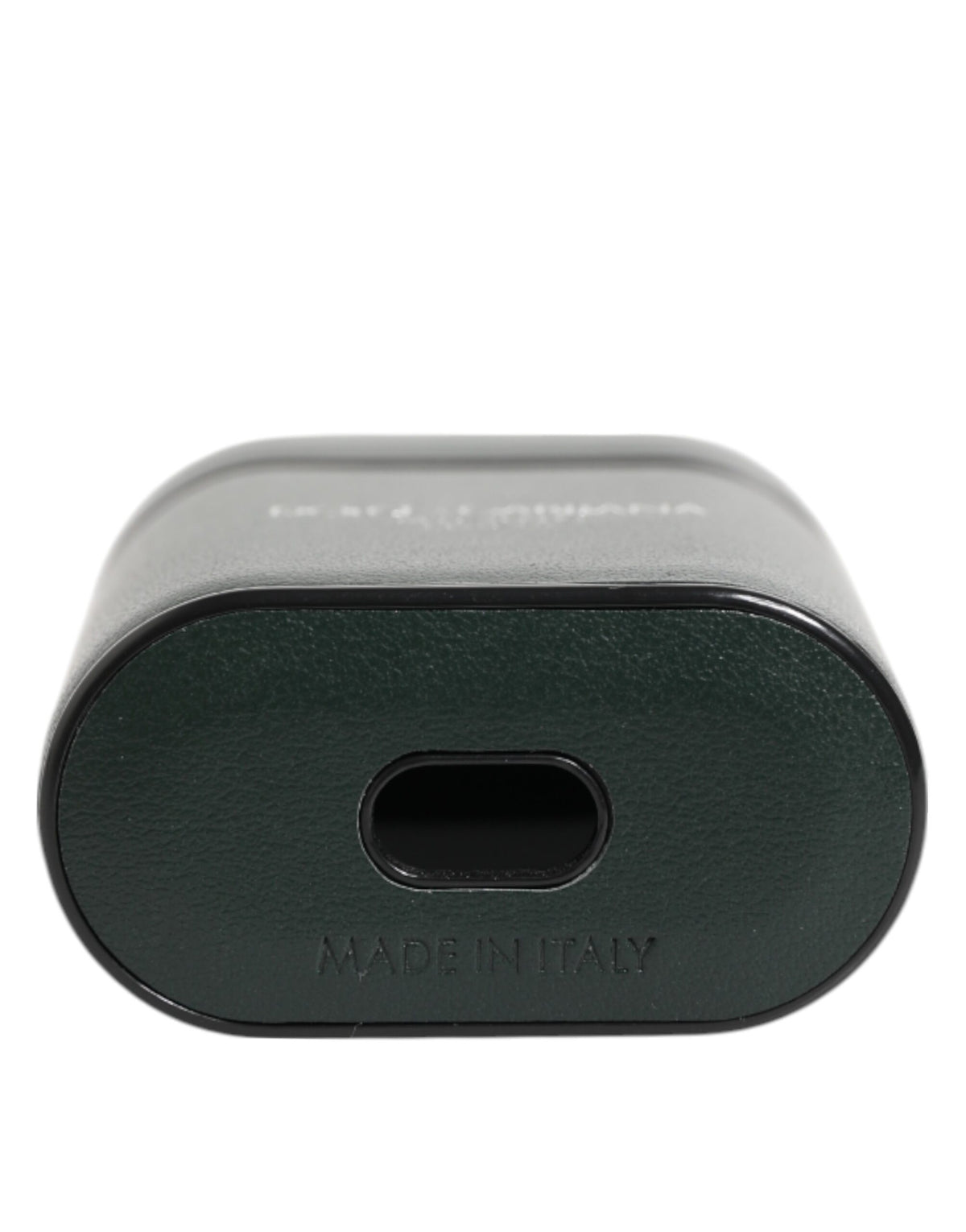 Dolce & Gabbana Black Leather Logo Print Flip Case Men's Airpods Case