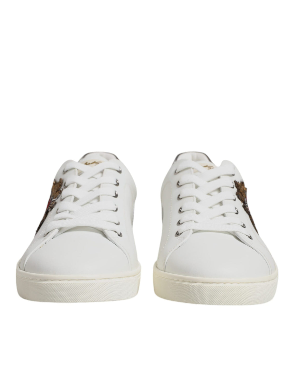 Dolce & Gabbana White Sacred Heart Men's Low Top Sneakers Shoes