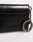 Dolce & Gabbana Geldbörse Schwarzes Leder mit Logoprägung Schlüsselanhänger Kartenhalter Portemonnaie