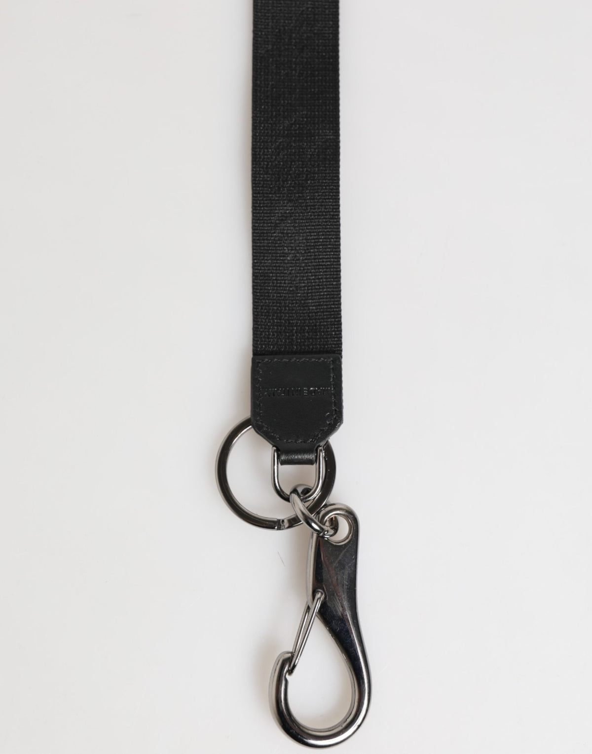 Dolce & Gabbana Black-Burgundy Polyester DG Logo Men's Keychain Keyring