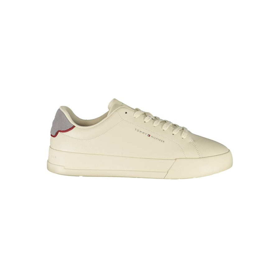 Tommy Hilfiger Men's Beige Polyurethane Sneakers