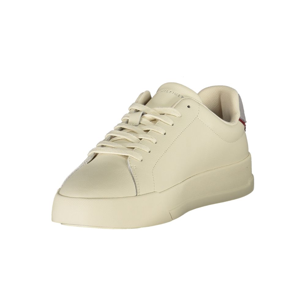 Tommy Hilfiger Men's Beige Polyurethane Sneakers